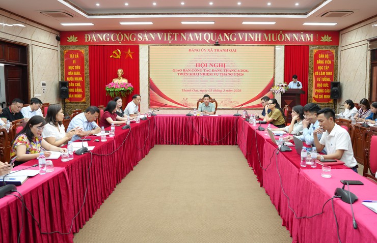 ĐẢNG ỦY XÃ THANH OAI GIAO BAN CÔNG TÁC THÁNG 4, TRIỂN KHAI NHIỆM VỤ THÁNG 5 NĂM 2026- Ảnh 1.