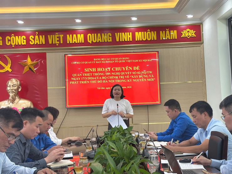 SINH HOẠT CHI BỘ CHUYÊN ĐỀ QUÝ II NĂM 2026: HỌC TẬP VÀ THẢO LUẬN CHUYÊN ĐỀ “XÂY DỰNG VÀ PHÁT TRIỂN THỦ ĐÔ HÀ NỘI TRONG KỶ NGUYÊN MỚI”- Ảnh 2.
