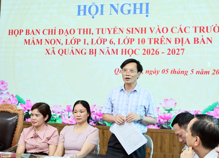 UBND xã Quảng Bị: Họp Ban chỉ đạo thi và tuyển sinh năm học 2026-2027- Ảnh 7.