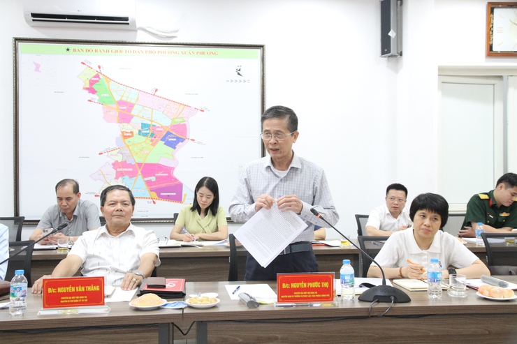 Hiệp hội Khoa học Hành chính Việt Nam khảo sát, trao đổi kết quả trong quá trình thực hiện chính quyền 02 cấp tại phường Xuân Phương - Ảnh 4.