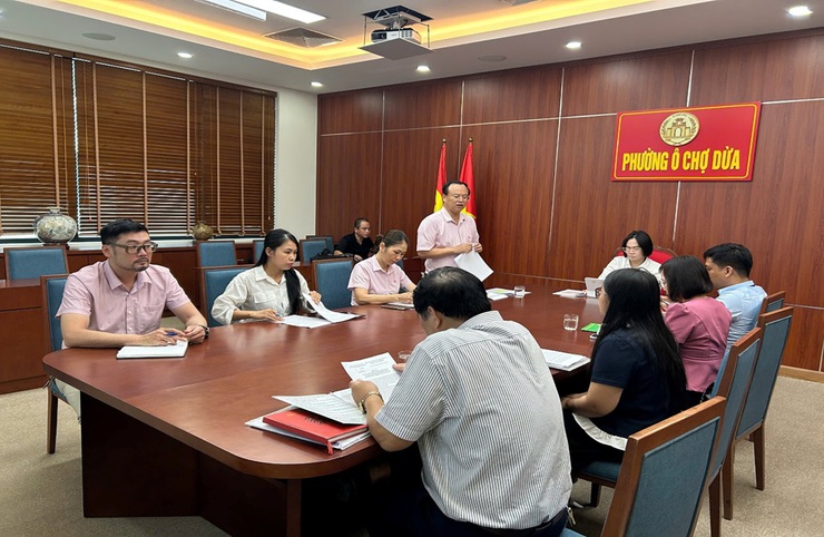 Phiên họp thứ nhất Ban đại diện Hội đồng quản trị Ngân hàng Chính sách xã hội phường Ô Chợ Dừa năm 2026- Ảnh 1.