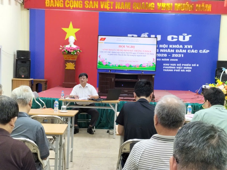 Sinh hoạt chuyên đề tháng 5/2026: Động lực thúc đẩy triển khai hiệu quả Nghị quyết 02-NQ/TW tại phường Việt Hưng.- Ảnh 1.
