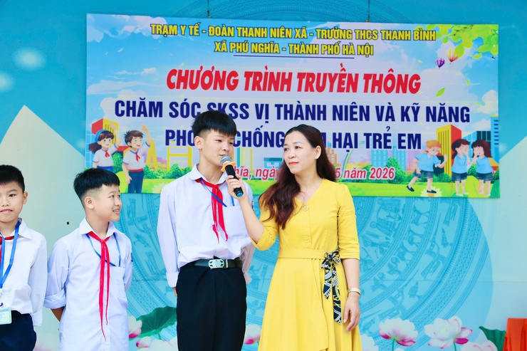 Truyền thông chăm sóc sức khỏe sinh sản vị thành niên và kỹ năng phòng, chống xâm hại trẻ em tại trường THCS Thanh Bình- Ảnh 10.