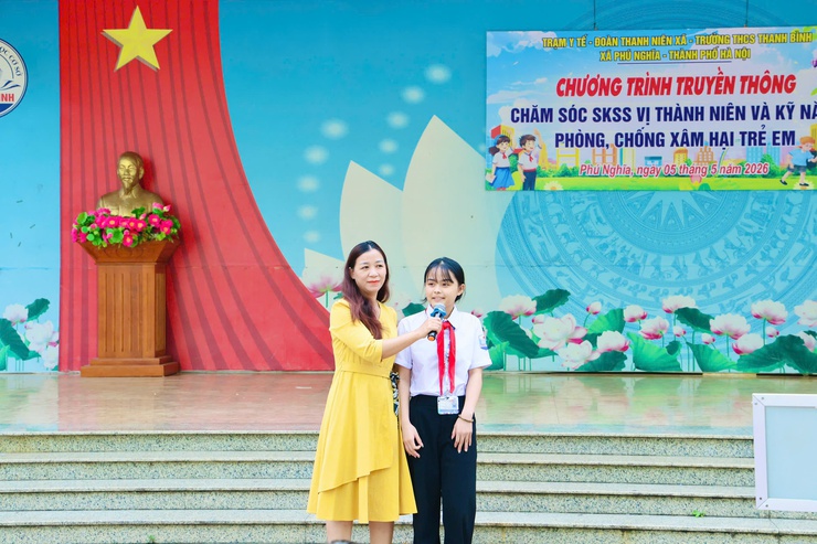 Truyền thông chăm sóc sức khỏe sinh sản vị thành niên và kỹ năng phòng, chống xâm hại trẻ em tại trường THCS Thanh Bình- Ảnh 14.
