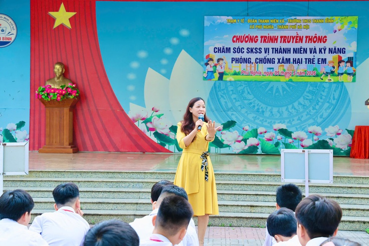 Truyền thông chăm sóc sức khỏe sinh sản vị thành niên và kỹ năng phòng, chống xâm hại trẻ em tại trường THCS Thanh Bình- Ảnh 9.