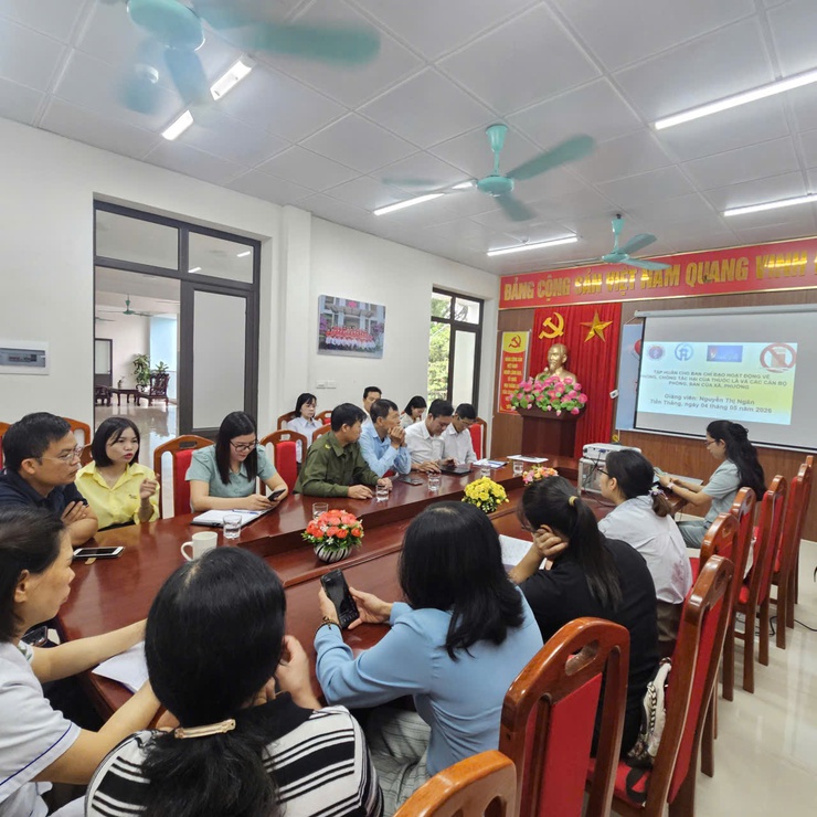 Xã Tiến Thắng tổ chức tập huấn nâng cao năng lực phòng, chống tác hại của thuốc lá- Ảnh 1.