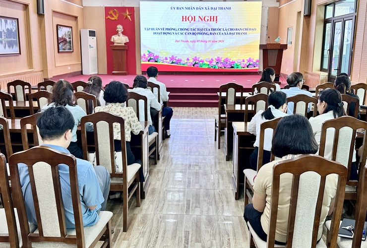 TẬP HUẤN VỀ PHÒNG, CHỐNG TÁC HẠI CỦA THUỐC LÁ CHO BAN CHỈ ĐẠO HOẠT ĐỘNG VÀ CÁN BỘ PHÒNG, BAN XÃ ĐẠI THANH.- Ảnh 8.
