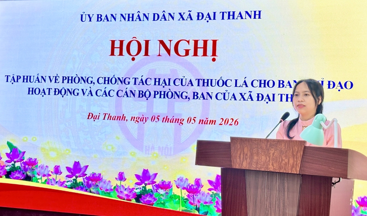TẬP HUẤN VỀ PHÒNG, CHỐNG TÁC HẠI CỦA THUỐC LÁ CHO BAN CHỈ ĐẠO HOẠT ĐỘNG VÀ CÁN BỘ PHÒNG, BAN XÃ ĐẠI THANH.- Ảnh 7.