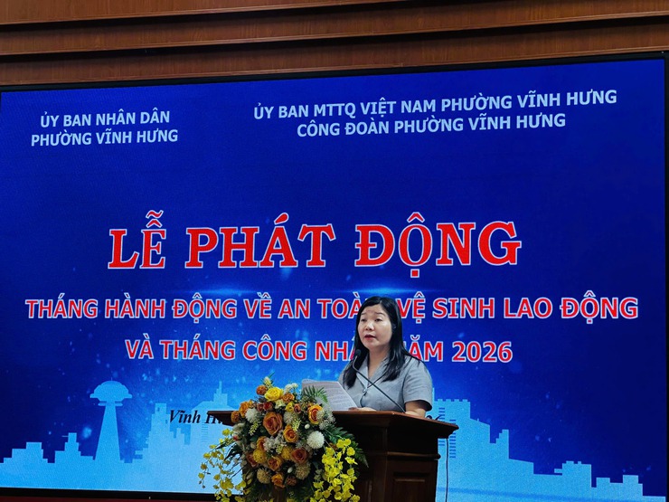 TỔ CHỨC LỄ PHÁT ĐỘNG THÁNG HÀNH ĐỘNG AN TOÀN, VỆ SINH LAO ĐỘNG VÀ THÁNG CÔNG NHÂN NĂM 2026- Ảnh 1.