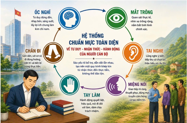 Phong cách và bản lĩnh người cán bộ thời kỳ mới: “Óc nghĩ, mắt trông, tai nghe, chân đi, miệng nói, tay làm”- Ảnh 1.