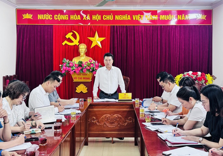 Hát Môn tổ chức hội nghị làm việc với Phòng Văn hóa – Xã hội và các nhà trường về công tác giáo dục trên địa bàn- Ảnh 1.