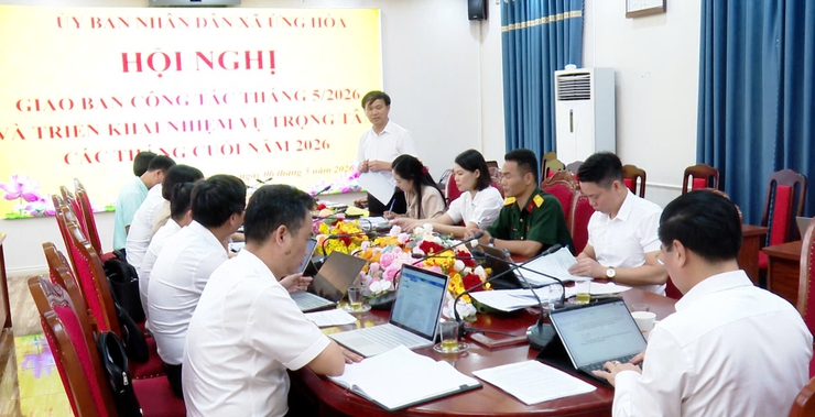 UBND XÃ ỨNG HOÀ ĐÁNH GIÁ KẾT QUẢ CÔNG TÁC THÁNG 5/2026 VÀ TRIỂN KHAI NHIỆM VỤ CÁC THÁNG CUỐI NĂM 2026- Ảnh 3.