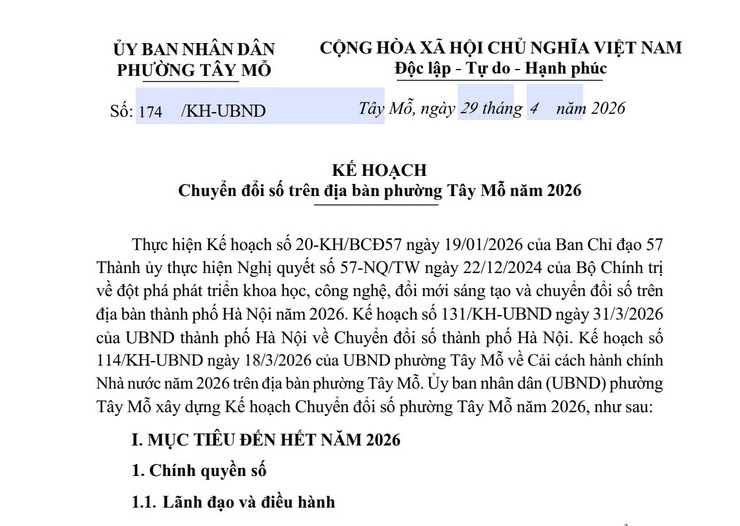Tây Mỗ đột phá chuyển đổi số năm 2026: Hướng tới Chính quyền số và Xã hội số thông minh- Ảnh 2.