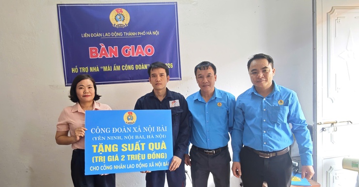 CÔNG ĐOÀN XÃ NỘI BÀI BÀN GIAO “MÁI ẤM CÔNG ĐOÀN” CHO CÔNG NHÂN CÓ HOÀN CẢNH KHÓ KHĂN- Ảnh 6.