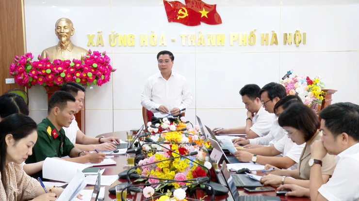 UBND XÃ ỨNG HOÀ ĐÁNH GIÁ KẾT QUẢ CÔNG TÁC THÁNG 5/2026 VÀ TRIỂN KHAI NHIỆM VỤ CÁC THÁNG CUỐI NĂM 2026- Ảnh 1.