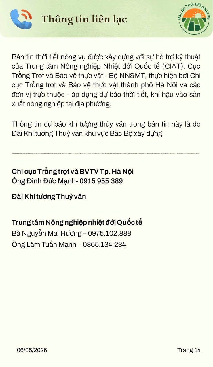 BẢN TIN THỜI TIẾT NÔNG VỤ THÁNG 5.2026- Ảnh 14.