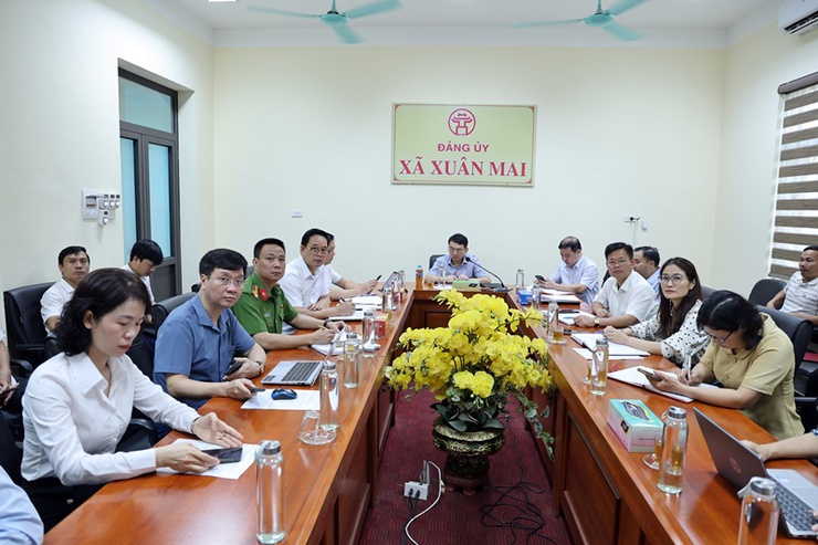 Xã Xuân Mai tham dự hội nghị trực tuyến triển khai thi hành Luật Thủ đô năm 2026 và giao ban định kỳ giữa Thành ủy, HĐND, UBND, Ủy ban MTTQ Việt Nam Thành phố với cơ sở- Ảnh 2.
