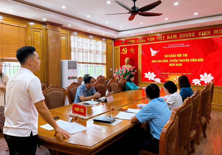 Thanh Liệt: Sôi nổi vòng sơ khảo Hội thi Báo cáo viên, tuyên truyền viên giỏi năm 2026- Ảnh 8.