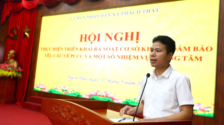 THẠCH THẤT TRIỂN KHAI RÀ SOÁT CÁC CƠ SỞ KHÔNG ĐẢM BẢO YÊU CẦU VỀ PCCC VÀ THỰC HIỆN CÁC NHIỆM VỤ TRỌNG TÂM - Ảnh 2.