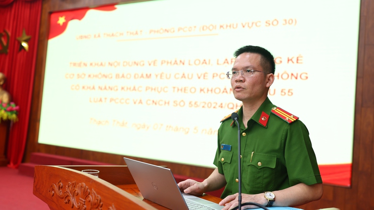 THẠCH THẤT TRIỂN KHAI RÀ SOÁT CÁC CƠ SỞ KHÔNG ĐẢM BẢO YÊU CẦU VỀ PCCC VÀ THỰC HIỆN CÁC NHIỆM VỤ TRỌNG TÂM - Ảnh 5.