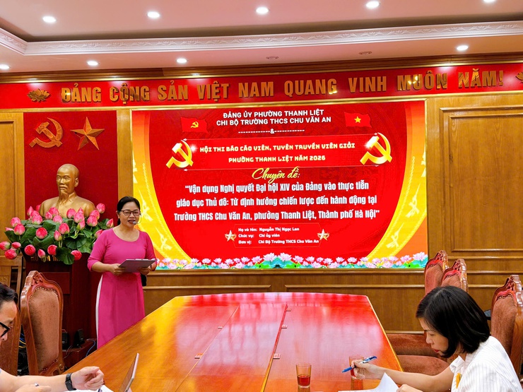 Thanh Liệt: Sôi nổi vòng sơ khảo Hội thi Báo cáo viên, tuyên truyền viên giỏi năm 2026- Ảnh 6.