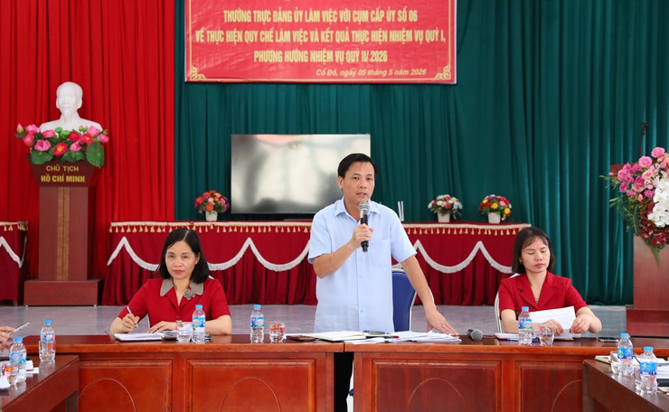 ĐẢNG ỦY XÃ CỔ ĐÔ LÀM VIỆC VỚI CỤM CẤP ỦY SỐ 06, TRIỂN KHAI NHIỆM VỤ TRỌNG TÂM QUÝ II NĂM 2026- Ảnh 1.