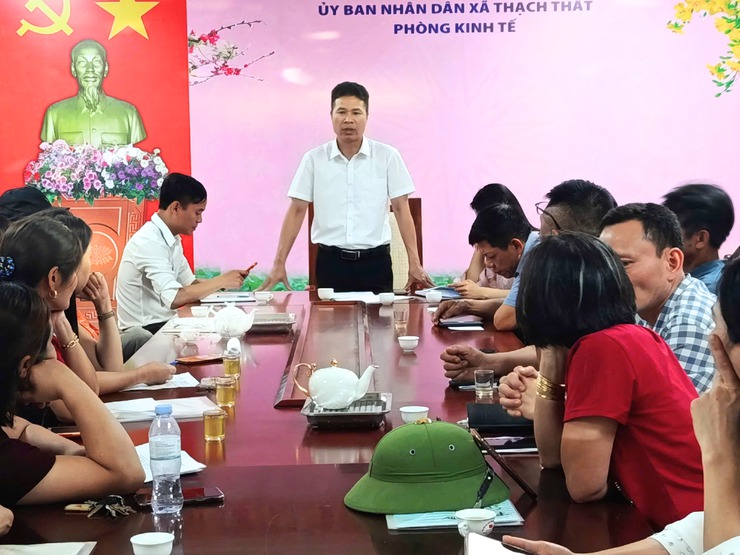 Xã Thạch Thất tổ chức hội nghị thu thập hồ sơ xét ưu tiên giao đất tái định cư (Dự án cải tạo đường 420 đoạn đi qua thị trấn Liên Quan cũ)- Ảnh 1.