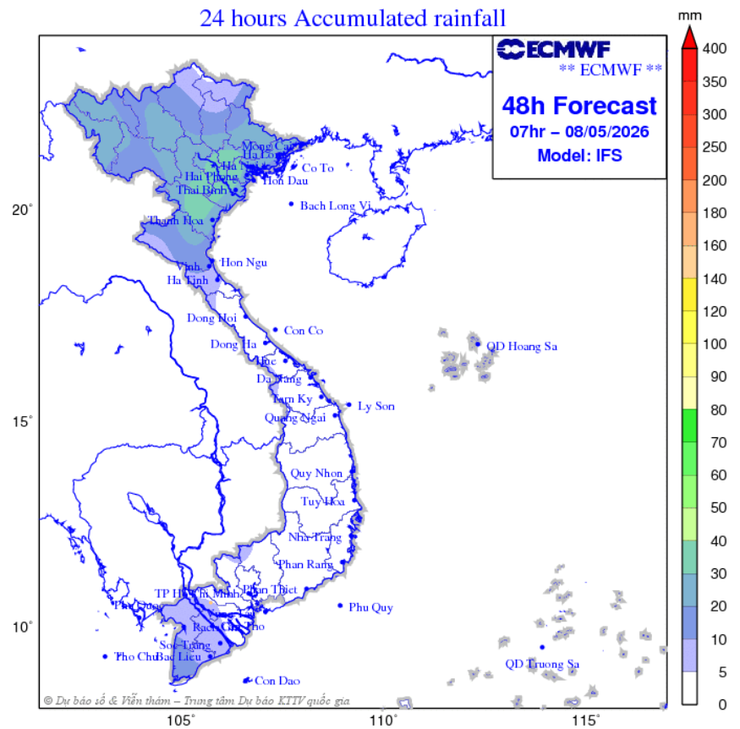 Ngày 07/5/2026, Hà Nội trời nhiều mây, nhiệt độ dao động trong khoảng 25-27 độ - Ảnh 1.