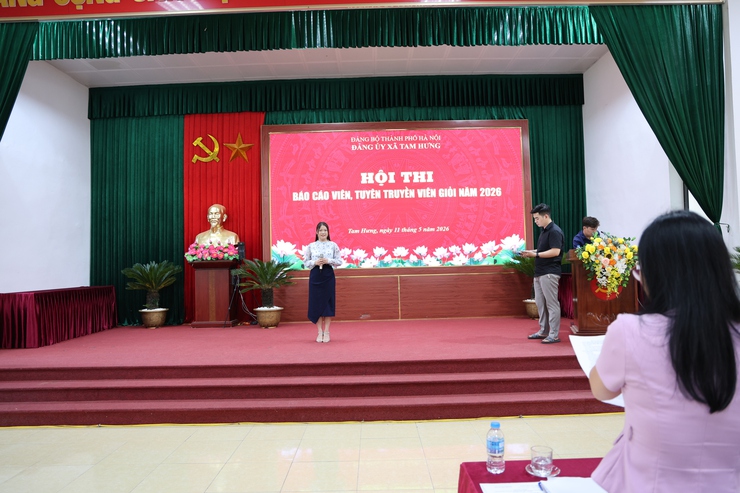Tổng duyệt Chung khảo Hội thi Báo cáo viên, Tuyên truyền viên giỏi xã Tam Hưng năm 2026: Sẵn sàng cho ngày hội lan tỏa Nghị quyết của Đảng- Ảnh 8.