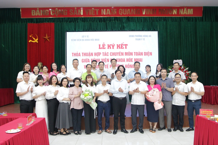 Bệnh viện đa khoa Hòe Nhai ký kết hỗ trợ chuyên môn toàn diện với Trạm Y tế phường Hồng Hà- Ảnh 4.