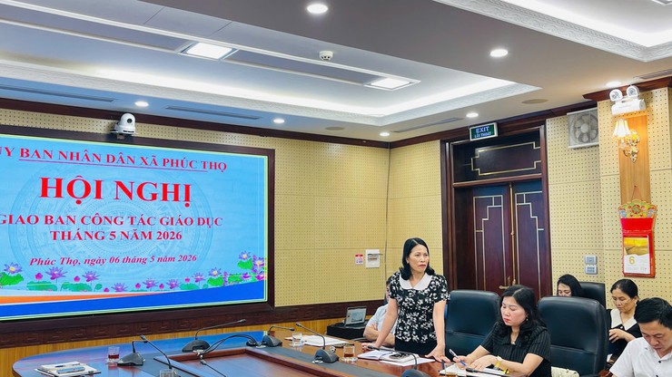 Phúc Thọ: Giao ban tháng 5 đánh giá thực hiện Nghị quyết 71 về giáo dục, triển khai nhiều nhiệm vụ trọng tâm cuối năm học- Ảnh 5.