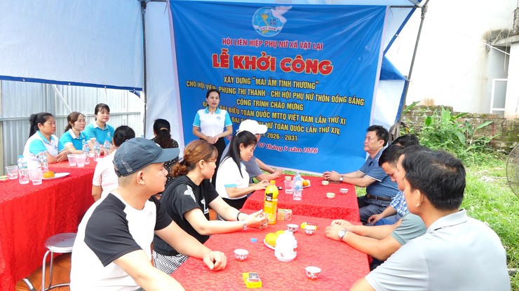 Hội LHPN xã Vật Lại khởi công xây dựng nhà mái ấm tình thương cho hội viên có hoàn cảnh khó khăn- Ảnh 3.