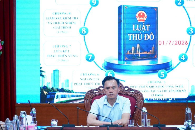 Phường Chương Mỹ tham dự hội nghị trực tuyến triển khai thi hành Luật Thủ đô năm 2026- Ảnh 2.