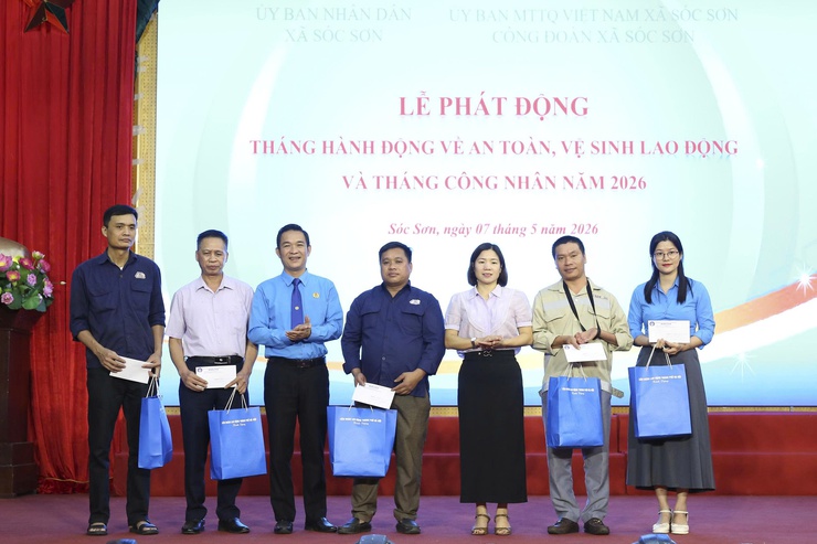 CÔNG ĐOÀN XÃ SÓC SƠN PHÁT ĐỘNG THÁNG CÔNG NHÂN VÀ THÁNG HÀNH ĐỘNG VỀ AN TOÀN, VỆ SINH LAO ĐỘNG NĂM 2026- Ảnh 3.