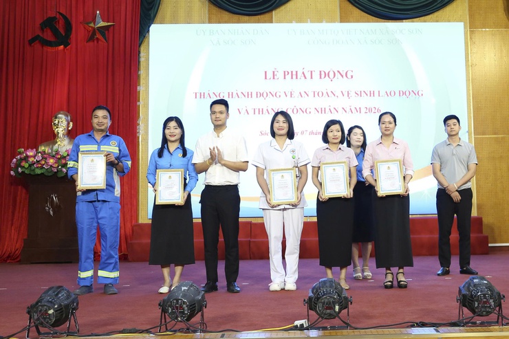 CÔNG ĐOÀN XÃ SÓC SƠN PHÁT ĐỘNG THÁNG CÔNG NHÂN VÀ THÁNG HÀNH ĐỘNG VỀ AN TOÀN, VỆ SINH LAO ĐỘNG NĂM 2026- Ảnh 6.