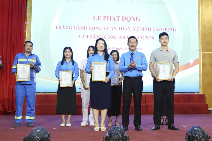 CÔNG ĐOÀN XÃ SÓC SƠN PHÁT ĐỘNG THÁNG CÔNG NHÂN VÀ THÁNG HÀNH ĐỘNG VỀ AN TOÀN, VỆ SINH LAO ĐỘNG NĂM 2026- Ảnh 5.