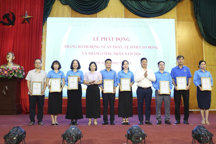 CÔNG ĐOÀN XÃ SÓC SƠN PHÁT ĐỘNG THÁNG CÔNG NHÂN VÀ THÁNG HÀNH ĐỘNG VỀ AN TOÀN, VỆ SINH LAO ĐỘNG NĂM 2026- Ảnh 4.