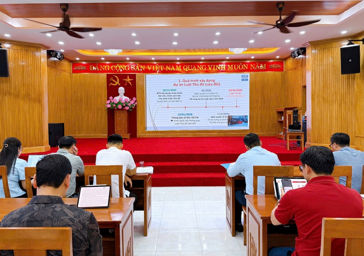
Phường Thanh Liệt dự hội nghị triển khai thi hành Luật Thủ đô năm 2026- Ảnh 3.