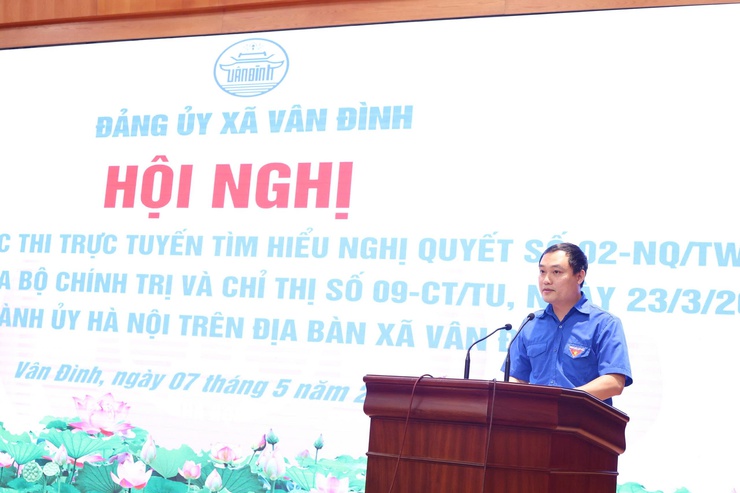 Xã Vân Đình phát động Cuộc thi trực tuyến tìm hiểu Nghị quyết số 02-NQ/TW và Chỉ thị số 09-CT/TU- Ảnh 4.