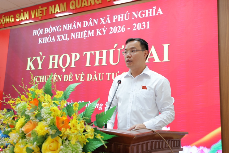 Hội đồng nhân dân xã Phú Nghĩa khóa XXI, nhiệm kỳ 2026 – 2031 tổ chức Kỳ họp thứ 2 – Kỳ họp chuyên đề về đầu tư công- Ảnh 5.