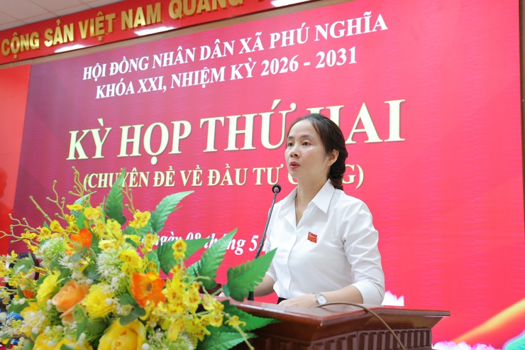 Hội đồng nhân dân xã Phú Nghĩa khóa XXI, nhiệm kỳ 2026 – 2031 tổ chức Kỳ họp thứ 2 – Kỳ họp chuyên đề về đầu tư công- Ảnh 6.