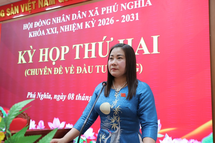 Hội đồng nhân dân xã Phú Nghĩa khóa XXI, nhiệm kỳ 2026 – 2031 tổ chức Kỳ họp thứ 2 – Kỳ họp chuyên đề về đầu tư công- Ảnh 3.