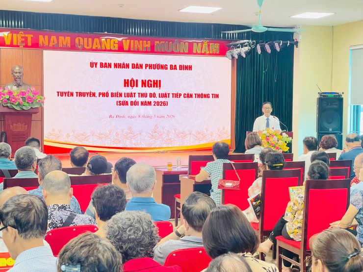 Phường Ba Đình tổ chức Hội nghị tuyên truyền, phổ biến Luật Thủ đô và Luật Tiếp cận thông tin sửa đổi năm 2026- Ảnh 4.