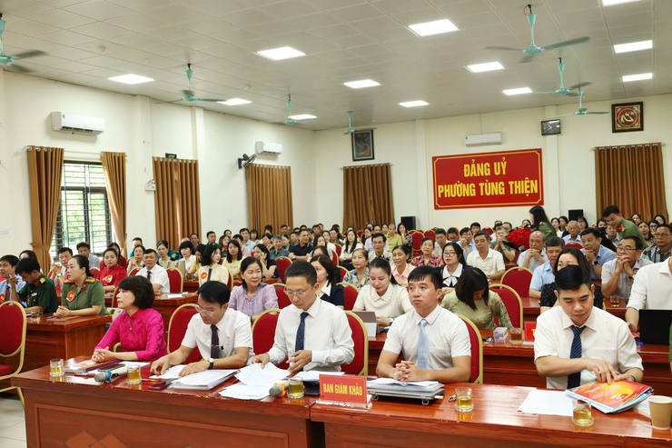 Sôi nổi Hội thi Báo cáo viên, tuyên truyền viên giỏi phường Tùng Thiện năm 2026- Ảnh 1.