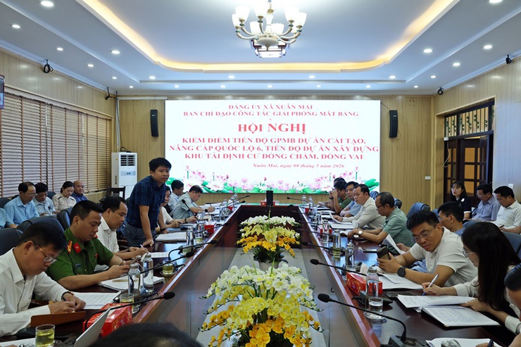 Xuân Mai quyết tâm "gỡ điểm nghẽn" giải phóng mặt bằng Quốc lộ 6, phấn đấu hoàn thành trước 30/6- Ảnh 2.