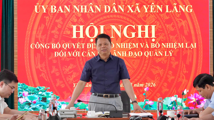 Yên Lãng trao quyết định bổ nhiệm, bổ nhiệm lại cán bộ- Ảnh 3.