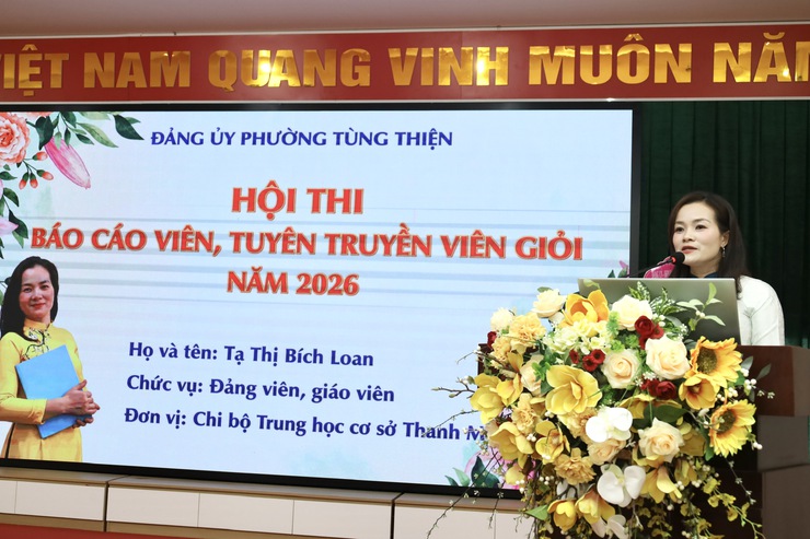 Sôi nổi Hội thi Báo cáo viên, tuyên truyền viên giỏi phường Tùng Thiện năm 2026- Ảnh 11.