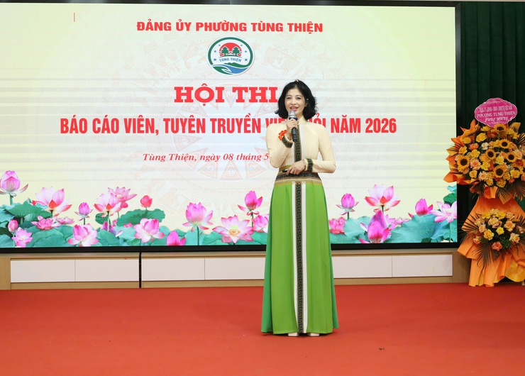 Sôi nổi Hội thi Báo cáo viên, tuyên truyền viên giỏi phường Tùng Thiện năm 2026- Ảnh 12.