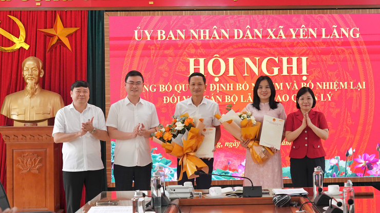 Yên Lãng trao quyết định bổ nhiệm, bổ nhiệm lại cán bộ- Ảnh 6.