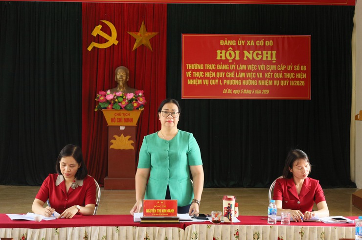 ĐẢNG ỦY XÃ CỔ ĐÔ LÀM VIỆC VỚI CỤM CẤP ỦY SỐ 08, TRIỂN KHAI NHIỆM VỤ TRỌNG TÂM QUÝ II NĂM 2026- Ảnh 4.
